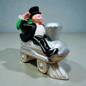 Mr Monopoly Mr Moneybags Train Bank Piggy Coin Holder Collectible